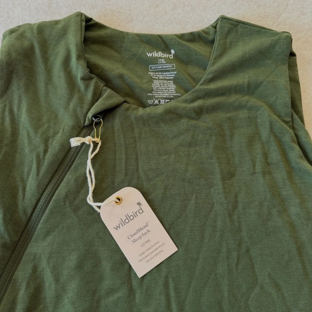 Wildbird CloudBlend Sleep Sack 1.0 TOG Bushwren Green Large Wearable Blanket NWT